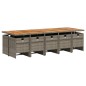 vidaXL Set de comedor de jardín 11 pzas y cojines ratán sintético gris vidaXL Set de comedor de jardín 11 pzas y cojines ratán sintético gris