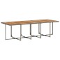 vidaXL Set de comedor de jardín 11 pzas y cojines ratán sintético gris vidaXL Set de comedor de jardín 11 pzas y cojines ratán sintético gris