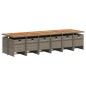vidaXL Set comedor de jardín con cojines 13 pzas ratán sintético gris vidaXL Set comedor de jardín con cojines 13 pzas ratán sintético gris