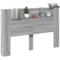 vidaXL Cabecero de cama con luz LED gris Sonoma 160x16,5x103,5 cm