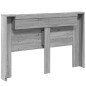 vidaXL Cabecero de cama con luz LED gris Sonoma 160x16,5x103,5 cm