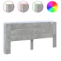vidaXL Cabecero de cama con luz LED gris hormigón 220x16,5x103,5 cm vidaXL Cabecero de cama con luz LED gris hormigón 220x16,5x103,5 cm