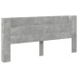 vidaXL Cabecero de cama con luz LED gris hormigón 220x16,5x103,5 cm vidaXL Cabecero de cama con luz LED gris hormigón 220x16,5x103,5 cm