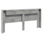 vidaXL Cabecero de cama con luz LED gris hormigón 220x16,5x103,5 cm vidaXL Cabecero de cama con luz LED gris hormigón 220x16,5x103,5 cm