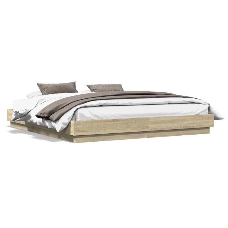 vidaXL Estructura de cama madera de ingeniería roble Sonoma 180x200 cm vidaXL Estructura de cama madera de ingeniería roble Sonoma 180x200 cm