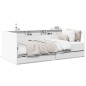 vidaXL Tumbona con cajones madera de ingeniería blanco 90x190 cm vidaXL Tumbona con cajones madera de ingeniería blanco 90x190 cm