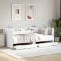 vidaXL Tumbona con cajones madera de ingeniería blanco 90x190 cm vidaXL Tumbona con cajones madera de ingeniería blanco 90x190 cm