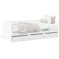 vidaXL Tumbona con cajones madera de ingeniería blanco 75x190 cm vidaXL Tumbona con cajones madera de ingeniería blanco 75x190 cm