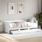 vidaXL Tumbona con cajones madera de ingeniería blanco 75x190 cm vidaXL Tumbona con cajones madera de ingeniería blanco 75x190 cm