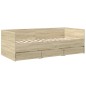 vidaXL Tumbona con cajones madera ingeniería roble Sonoma 100x200 cm vidaXL Tumbona con cajones madera ingeniería roble Sonoma 100x200 cm