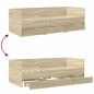 vidaXL Tumbona con cajones madera ingeniería roble Sonoma 100x200 cm vidaXL Tumbona con cajones madera ingeniería roble Sonoma 100x200 cm