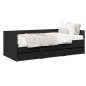 vidaXL Tumbona con cajones madera de ingeniería negro 90x190 cm vidaXL Tumbona con cajones madera de ingeniería negro 90x190 cm