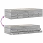 vidaXL Tumbona con cajones madera ingeniería gris Sonoma 100x200 cm vidaXL Tumbona con cajones madera ingeniería gris Sonoma 100x200 cm