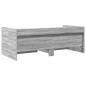 vidaXL Tumbona con cajones madera ingeniería gris Sonoma 90x190 cm vidaXL Tumbona con cajones madera ingeniería gris Sonoma 90x190 cm