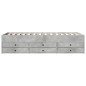 vidaXL Tumbona con cajones madera ingeniería gris hormigón 100x200 cm vidaXL Tumbona con cajones madera ingeniería gris hormigón 100x200 cm