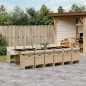 vidaXL Set comedor de jardín con cojines 13 pzas ratán sintético beige vidaXL Set comedor de jardín con cojines 13 pzas ratán sintético beige