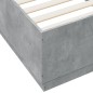 vidaXL Estructura de cama madera de ingeniería gris hormigón 100x200cm