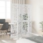 vidaXL Biombo separador de 4 paneles madera maciza Paulownia blanco vidaXL Biombo separador de 4 paneles madera maciza Paulownia blanco