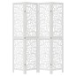 vidaXL Biombo separador de 4 paneles madera maciza Paulownia blanco vidaXL Biombo separador de 4 paneles madera maciza Paulownia blanco