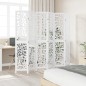 vidaXL Biombo separador de 6 paneles madera maciza Paulownia blanco vidaXL Biombo separador de 6 paneles madera maciza Paulownia blanco