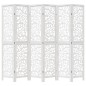 vidaXL Biombo separador de 6 paneles madera maciza Paulownia blanco vidaXL Biombo separador de 6 paneles madera maciza Paulownia blanco