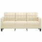vidaXL Sofá de 3 plazas de cuero sintético color crema 180 cm vidaXL Sofá de 3 plazas de cuero sintético color crema 180 cm