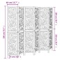 vidaXL Biombo separador de 6 paneles madera maciza Paulownia blanco vidaXL Biombo separador de 6 paneles madera maciza Paulownia blanco