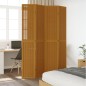 vidaXL Biombo separador de 4 paneles madera maciza paulownia marrón vidaXL Biombo separador de 4 paneles madera maciza paulownia marrón