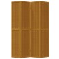 vidaXL Biombo separador de 4 paneles madera maciza paulownia marrón vidaXL Biombo separador de 4 paneles madera maciza paulownia marrón