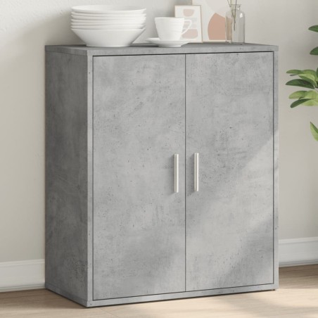 vidaXL Aparador de madera de ingeniería gris hormigón 60x31x70 cm