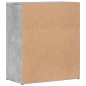 vidaXL Aparador de madera de ingeniería gris hormigón 60x31x70 cm