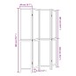 vidaXL Biombo separador de 4 paneles madera maciza Paulownia blanco vidaXL Biombo separador de 4 paneles madera maciza Paulownia blanco