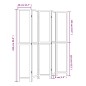 vidaXL Biombo separador de 5 paneles madera maciza Paulownia blanco vidaXL Biombo separador de 5 paneles madera maciza Paulownia blanco