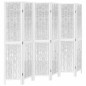 vidaXL Biombo separador de 6 paneles madera maciza Paulownia blanco vidaXL Biombo separador de 6 paneles madera maciza Paulownia blanco