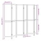 vidaXL Biombo separador de 6 paneles madera maciza Paulownia blanco vidaXL Biombo separador de 6 paneles madera maciza Paulownia blanco