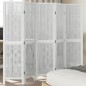 vidaXL Biombo separador de 5 paneles madera maciza Paulownia blanco vidaXL Biombo separador de 5 paneles madera maciza Paulownia blanco
