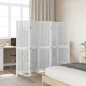 vidaXL Biombo separador de 5 paneles madera maciza Paulownia blanco vidaXL Biombo separador de 5 paneles madera maciza Paulownia blanco