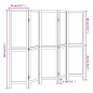 vidaXL Biombo separador de 5 paneles madera maciza Paulownia blanco vidaXL Biombo separador de 5 paneles madera maciza Paulownia blanco
