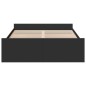 vidaXL Cama con cajones madera de ingeniería negro 120x190 cm