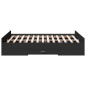 vidaXL Cama con cajones madera de ingeniería negro 120x190 cm