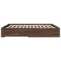vidaXL Cama con cajones madera ingeniería marrón roble 180x200 cm vidaXL Cama con cajones madera ingeniería marrón roble 180x200 cm