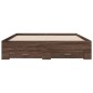 vidaXL Cama con cajones madera de ingeniería marrón roble 150x200 cm