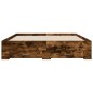 vidaXL Cama con cajones madera de ingeniería roble ahumado 150x200 cm vidaXL Cama con cajones madera de ingeniería roble ahumado 150x200 cm