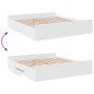 vidaXL Estructura cama con cajones madera ingeniería blanca 200x200 cm vidaXL Estructura cama con cajones madera ingeniería blanca 200x200 cm