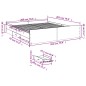 vidaXL Estructura cama con cajones madera ingeniería blanca 200x200 cm vidaXL Estructura cama con cajones madera ingeniería blanca 200x200 cm