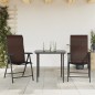 vidaXL Sillas de jardín plegables 2 unidades ratán sintético marrón vidaXL Sillas de jardín plegables 2 unidades ratán sintético marrón