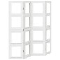 vidaXL Biombo separador de 4 paneles madera maciza Paulownia blanco vidaXL Biombo separador de 4 paneles madera maciza Paulownia blanco