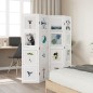 vidaXL Biombo separador de 4 paneles madera maciza Paulownia blanco vidaXL Biombo separador de 4 paneles madera maciza Paulownia blanco