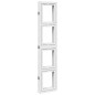 vidaXL Biombo separador de 5 paneles madera maciza Paulownia blanco