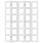 vidaXL Biombo separador de 5 paneles madera maciza Paulownia blanco